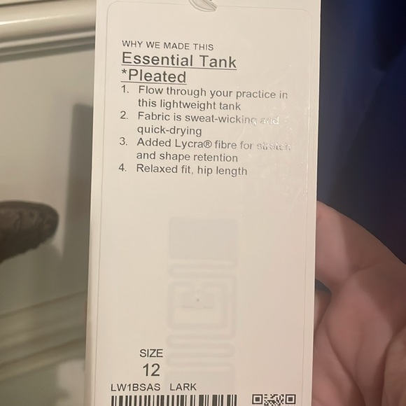 NWT Lululemon Essential Tank *pleated - Picture 4 of 7